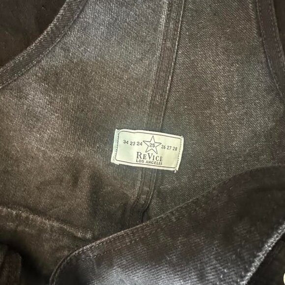 REVICE DENIM PLUNGE OVERALLS SIZE 25 - Picture 6 of 6